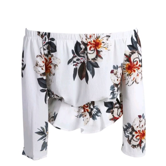 Womens Off Shoulder Casual Summer Crop Top - Picture 5 of 7